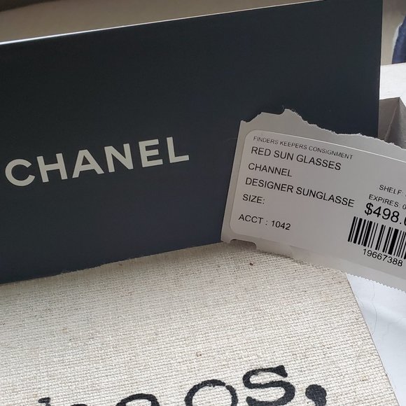 Chanel Red Sunglasses